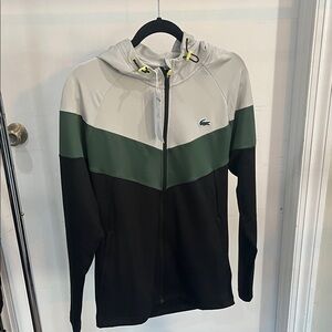 Lacoste Tri-Tone Zip-Up Hoodie
